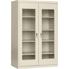 Sandusky Lee - 5 Shelf Visible Storage Cabinet - Steel, 36" Wide x 24" Deep x 72" High, Putty - Exact Industrial Supply