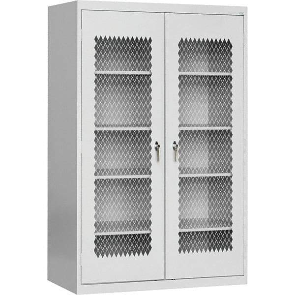 Sandusky Lee - 5 Shelf Visible Storage Cabinet - Steel, 36" Wide x 24" Deep x 72" High, Dove Gray - Exact Industrial Supply