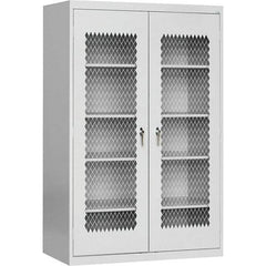 Sandusky Lee - 5 Shelf Visible Storage Cabinet - Steel, 36" Wide x 24" Deep x 72" High, Dove Gray - Exact Industrial Supply