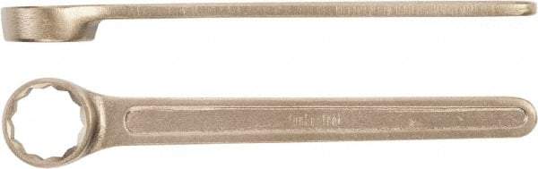 Ampco - 77mm 12 Point Box Wrench - Single End, Aluminum Bronze, Plain Finish - Exact Industrial Supply