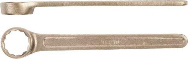 Ampco - 22mm 12 Point Box Wrench - Single End, Aluminum Bronze, Plain Finish - Exact Industrial Supply