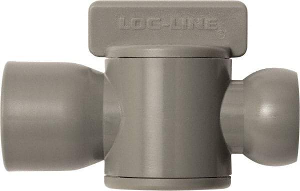Loc-Line - 10 Piece, 1/2" ID Coolant Hose Female NPT Valve - Female to Female Connection, Acetal Copolymer Body, NPT, Use with Loc-Line Modular Hose Systems - Exact Industrial Supply
