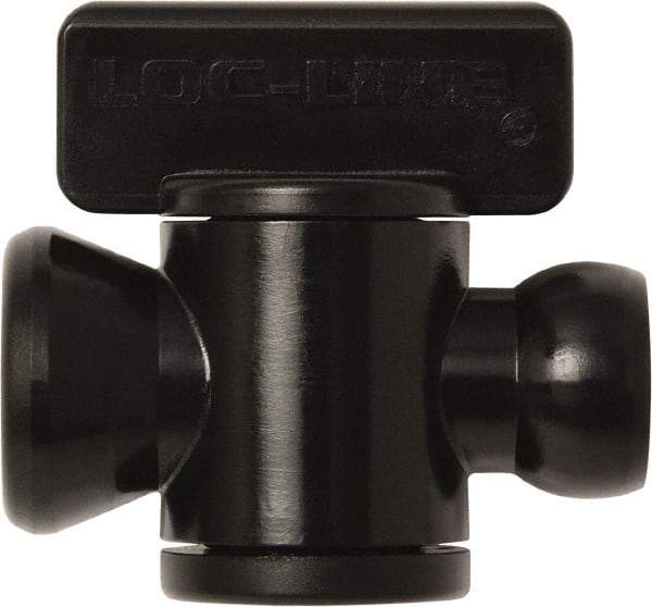 Loc-Line - 10 Piece, 1/4" ID Coolant Hose In-Line Check Valve - Female to Ball Connection, Acetal Copolymer Body, Unthreaded, Use with Loc-Line Modular Hose Systems - Exact Industrial Supply