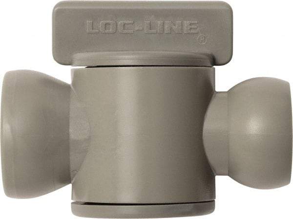 Loc-Line - 10 Piece, 1/2" ID Coolant Hose In-Line Check Valve - Female to Ball Connection, Acetal Copolymer Body, Unthreaded, Use with Loc-Line Modular Hose Systems - Exact Industrial Supply