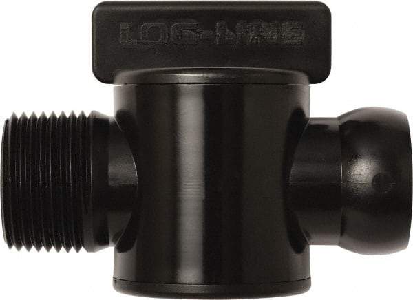 Loc-Line - 10 Piece, 3/4" ID Coolant Hose Male NPT Valve - Male to Female Connection, Acetal Copolymer Body, NPT, Use with Loc-Line Modular Hose Systems - Exact Industrial Supply