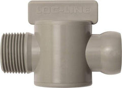 Loc-Line - 10 Piece, 3/4" ID Coolant Hose Male NPT Valve - Male to Female Connection, Acetal Copolymer Body, NPT, Use with Loc-Line Modular Hose Systems - Exact Industrial Supply