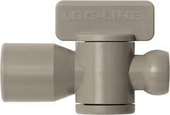 Loc-Line - 10 Piece, 1/4" ID Coolant Hose Female NPT Valve - Female to Female Connection, Acetal Copolymer Body, NPT, Use with Loc-Line Modular Hose Systems - Exact Industrial Supply