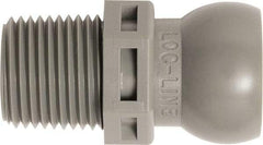 Loc-Line - 50 Piece, 3/8" Hose ID, Male to Female Coolant Hose Connector - 3/8" NPT, For Loc-Line Modular Hose Systems - Exact Industrial Supply