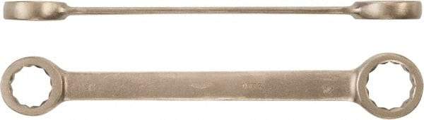 Ampco - 11/16" x 3/4" 12 Point Box Wrench - Double End, Aluminum Bronze, Plain Finish - Exact Industrial Supply