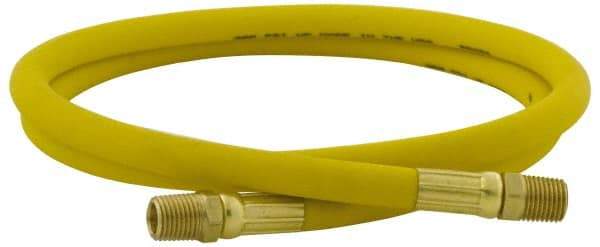 PRO-SOURCE - 1/2" ID x 3/4" OD 100' Long Multipurpose Air Hose - MNPT x MNPT Ends, 300 Working psi, 23 to 150°F, 1/2" Fitting, Yellow - Exact Industrial Supply