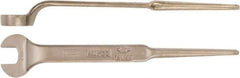 Ampco - 1-1/4" Nonsparking Standard Spud Handle Open End Wrench - Single End, Plain Finish - Exact Industrial Supply