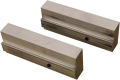 CarveSmart - 1" Wide x 2-1/4" High x 1" Thick, Flat/No Step Vise Jaw - Soft, Aluminum, Fixed Jaw, Compatible with 6" Vises - Exact Industrial Supply