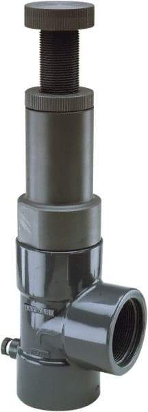 Hayward - 1" Pipe, Threaded Ends, PVC Pressure Regulating Valve - FPM Seal, 5 to 75 psi - Exact Industrial Supply