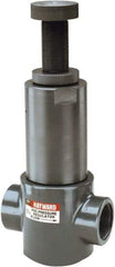 Hayward - 1/2" Pipe, Threaded Ends, PVC Pressure Regulating Valve - FPM Seal, 5 to 75 psi - Exact Industrial Supply