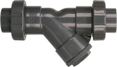 Hayward - 2" Pipe, True Union Threaded Ends, PVC Y-Strainer - 150 psi Pressure Rating - Exact Industrial Supply