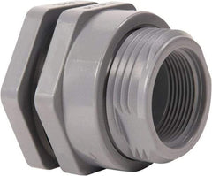 Hayward - 3" CPVC Plastic Pipe Bulkhead Tank Adapter - Schedule 80, Socket x Thread End Connections - Exact Industrial Supply