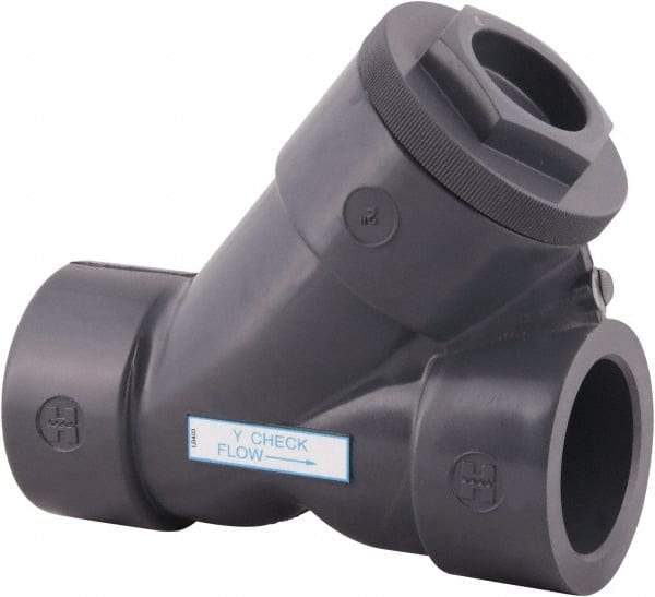 Hayward - 2" PVC Check Valve - Y-Pattern, Socket, 150 WOG - Exact Industrial Supply