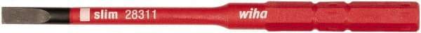 Wiha - 3mm Blade, 15/64" Drive Slotted Screwdriver Bit - 2-61/64" OAL - Exact Industrial Supply