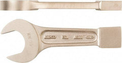 Ampco - 77mm Nonsparking Standard Striking Open End Wrench - Single End, Plain Finish - Exact Industrial Supply