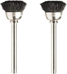 Dremel - 1/2" Diam, 1/8" Shank Diam, Nylon Fill Cup Brush - 15,000 Max RPM - Exact Industrial Supply