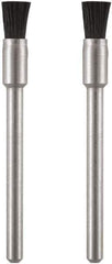 Dremel - 1/8" Brush Diam, Flat Faced, End Brush - 1/8" Diam Steel Shank, 15,000 Max RPM - Exact Industrial Supply