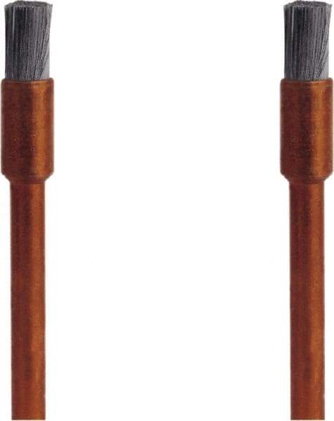 Dremel - 1/8" Brush Diam, Flat Faced, End Brush - 1/8" Diam Steel Shank, 15,000 Max RPM - Exact Industrial Supply
