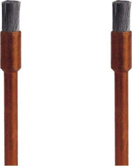 Dremel - 1/8" Brush Diam, Flat Faced, End Brush - 1/8" Diam Steel Shank, 15,000 Max RPM - Exact Industrial Supply