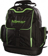 Hilmor - 19 Pocket Black Synthetic Backpack Tool Bag - 6" Wide x 14" Deep x 16" High - Exact Industrial Supply