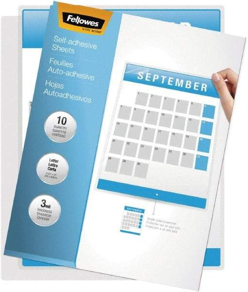 FELLOWES - 50 Self-Laminating Sheets - 3 mil Thick x 9-1/4" Wide x 1' Long - Exact Industrial Supply