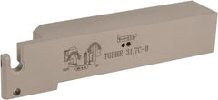 Iscar - 1.18" Max Depth, 0.315" to 0.315" Width, External Right Hand Indexable Grooving/Cutoff Toolholder - Exact Industrial Supply