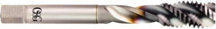 OSG - 3/8-24 UNF 3 Flute 3B Modified Bottoming Spiral Flute Tap - Powdered Metal, TiCN Finish, 90mm OAL, Right Hand Flute, Right Hand Thread, H3, Series 16505 - Exact Industrial Supply