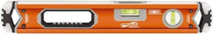 SAVAGE by SWANSON - 18" Long 3 Vial Box Beam Level - Aluminum, Orange - Exact Industrial Supply