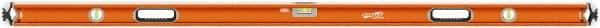 SAVAGE by SWANSON - 72" Long 3 Vial Box Beam Level - Aluminum, Orange - Exact Industrial Supply