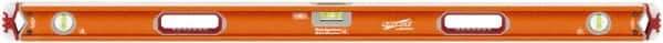 SAVAGE by SWANSON - Magnetic 48" Long 3 Vial Box Beam Level - Aluminum, Orange - Exact Industrial Supply