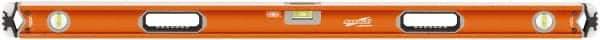 SAVAGE by SWANSON - 48" Long 3 Vial Box Beam Level - Aluminum, Orange - Exact Industrial Supply