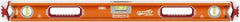 SAVAGE by SWANSON - Magnetic 32" Long 3 Vial Box Beam Level - Aluminum, Orange - Exact Industrial Supply