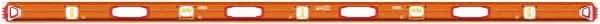 SAVAGE by SWANSON - Magnetic 78" Long 3 Vial I-Beam Level - Aluminum, Orange - Exact Industrial Supply