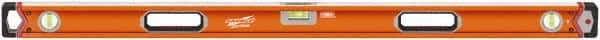 SAVAGE by SWANSON - 48" Long 3 Vial Box Beam Level - Aluminum, Orange - Exact Industrial Supply