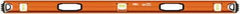 SAVAGE by SWANSON - 48" Long 3 Vial I-Beam Level - Aluminum, Orange - Exact Industrial Supply