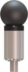Made in USA - 3/8" Pin Diam, 0.61" Usable Length, Ball Knob Handle Quick Release Pin - 3.59" OAL - Exact Industrial Supply
