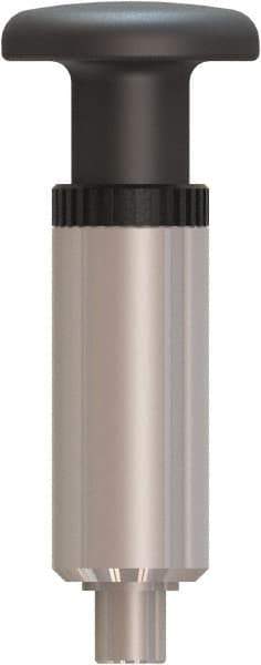 Made in USA - 1/2" Pin Diam, 0.57" Usable Length, Pull Knob Handle Quick Release Pin - 4.45" OAL - Exact Industrial Supply