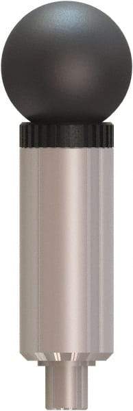 Made in USA - 1/2" Pin Diam, 0.57" Usable Length, Ball Knob Handle Quick Release Pin - 4.4" OAL - Exact Industrial Supply