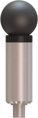 Made in USA - 1/2" Pin Diam, 0.57" Usable Length, Ball Knob Handle Quick Release Pin - 4.4" OAL - Exact Industrial Supply