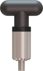 Made in USA - 5/16" Pin Diam, 0.61" Usable Length, T Handle Quick Release Pin - 3.79" OAL - Exact Industrial Supply