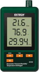 Extech - 32 to 122°F, 10 to 90% Humidity Range, Temp, Pressure Recorder - Exact Industrial Supply