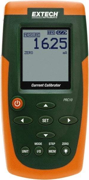 Extech - 24 VDC Max Voltage, Current Calibrator - LCD Display, +/-0.01% Basic DC Accuracy, AA and AC Adapter Power Supply - Exact Industrial Supply