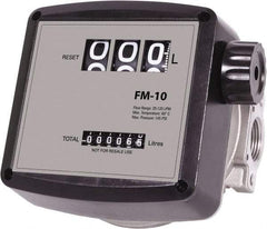 PRO-LUBE - 3/4" FNPT Port Nutating Disc Flowmeter - 150 Max psi, 5 to 32 GPM, Aluminum - Exact Industrial Supply