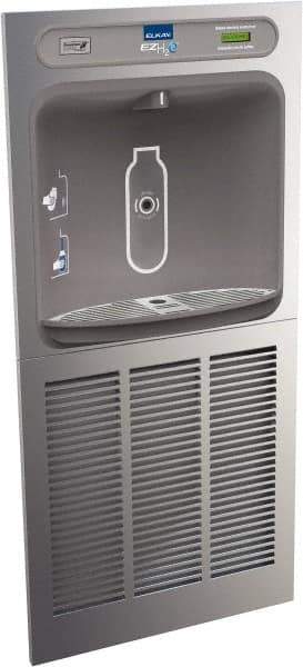 ELKAY - 8 GPH Cooling Capacity In Wall Recessed Water Cooler & Fountain - In-Wall, 20 to 105 psi, 0.20 hp, Stainless Steel - Exact Industrial Supply