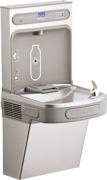 ELKAY - 8 GPH Cooling Capacity Barrier Free Wall Mounted Water Cooler & Fountain - Exact Industrial Supply