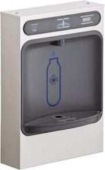 Halsey Taylor - 8 GPH Cooling Capacity Surface Mount Water Cooler & Fountain - Bottle Filling, 20 to 105 psi, 0.20 hp, Stainless Steel - Exact Industrial Supply
